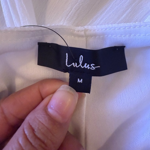 lulus dress small NWT made with love Low Round neck Open Back waistline White - Picture 14 of 16